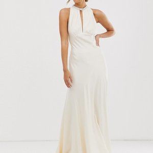 ASOS EDITION satin wedding dress with embellished